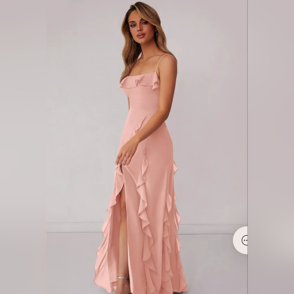 Barbie Azazie Blush Ruffle Bridesmaid Dress or Special Occasion